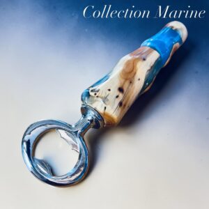 Décapsuleur Marine ronce d’If et résine
