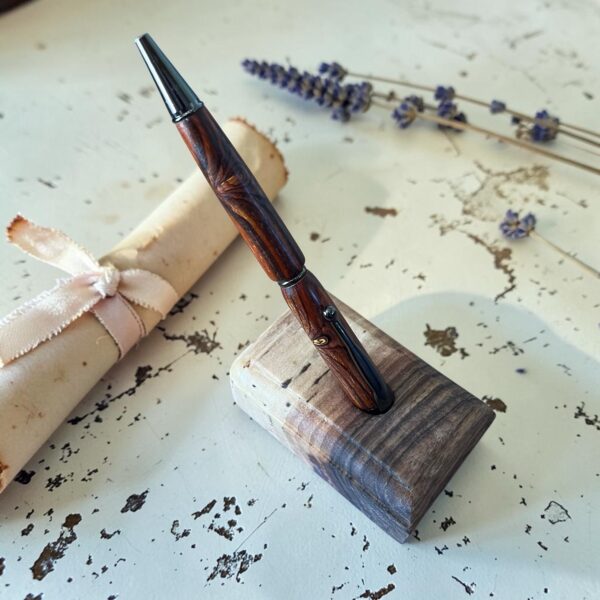Stylo bille rechargeable en bois de Cocobolo – Image 1